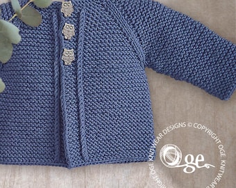 KNITTING PATTERN - Balina Top Down Cardigan- P133