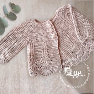 KNITTING PATTERN-Shell border baby cardigan - P097
