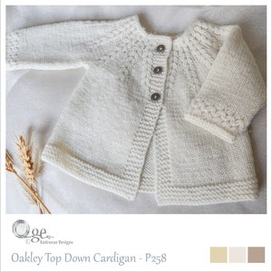 KNITTING PATTERN-Oakley Top Down Cardigan - P258