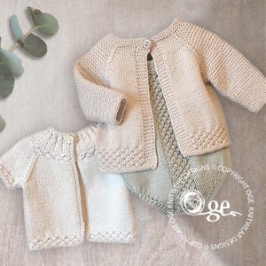 KNITTING PATTERN - Maebry rompers and cardigan set - P151, P152 & P153