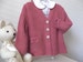 KNITTING PATTERN-Little girls textured V neck cardigan with detailed pocket/s P050 