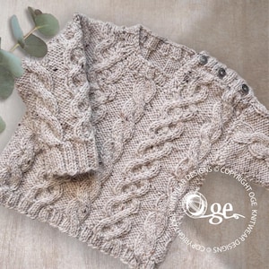 KNITTING PATTERN-Niven Cable Sweater and Hat - P232