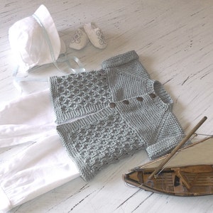 KNITTING PATTERN-Baby top down cardigan P071