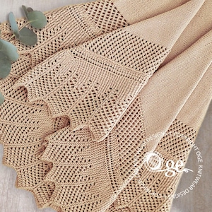 KNITTING PATTERN-Simple, Elegant baby blanket, with two versions - P076