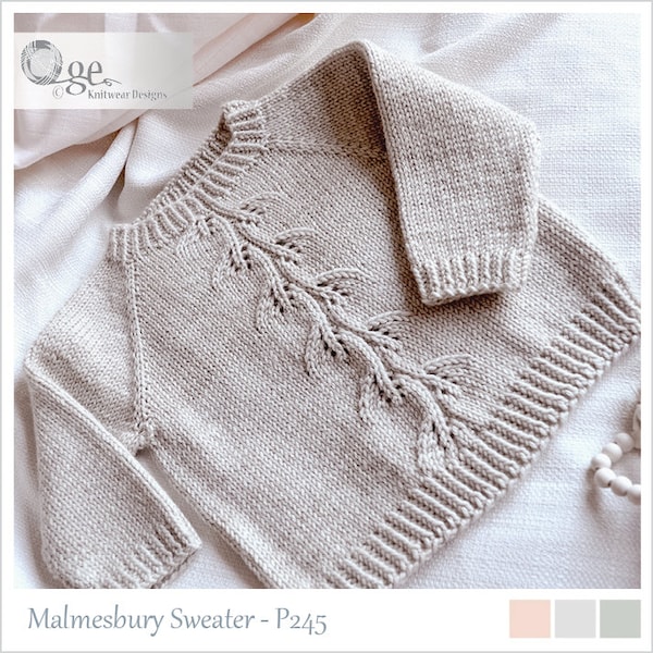 KNITTING PATTERN-Malmesbury Sweater - P245