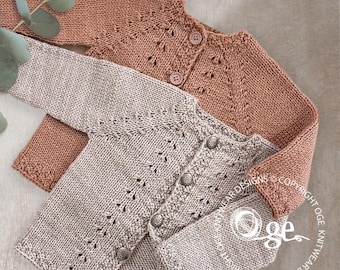 KNITTING PATTERN-Dimples Top Down Cardigan - P291