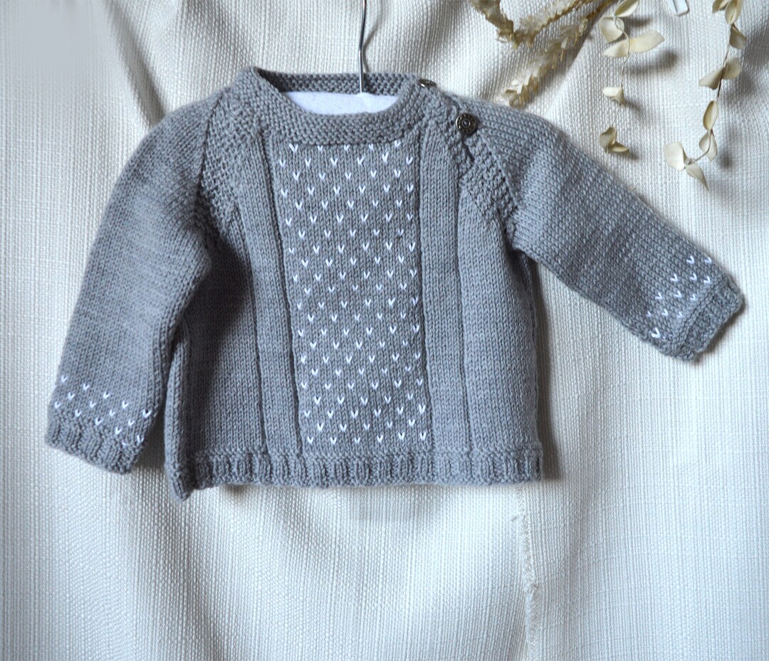 KNITTING Pattern-baby Round Neck, Side Opening Sweater P061 - Etsy