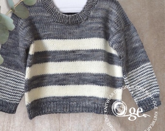 KNITTING PATTERN-Ledger Stripe Sweater - P285