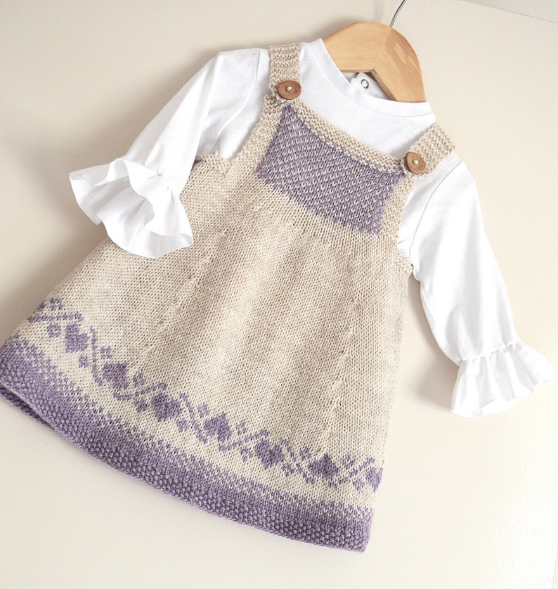 KNITTING PATTERN-Luv U Forever Pinafore Dress P090 image 5