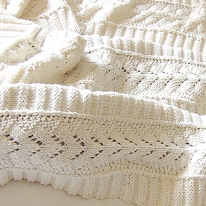 KNITTING PATTERN-Baby Blanket - beautiful heirloom quality P023