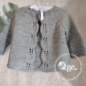 KNITTING PATTERN - Small Sizes  Only - Aida top down Cardigan - P111