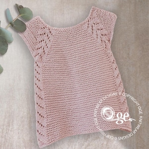 トップス BUTCHER PRODUCTS BORDER PATTERN KNIT KNITTING Pattern-lil' Rosebud Seamless Top Down Dress
