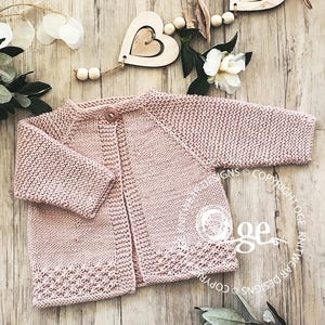 KNITTING Pattern-baby Sideways Knit Cardigan With Stripe Pattern ...
