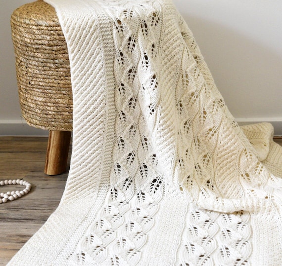 Knot stitch baby blanket - free knitting pattern