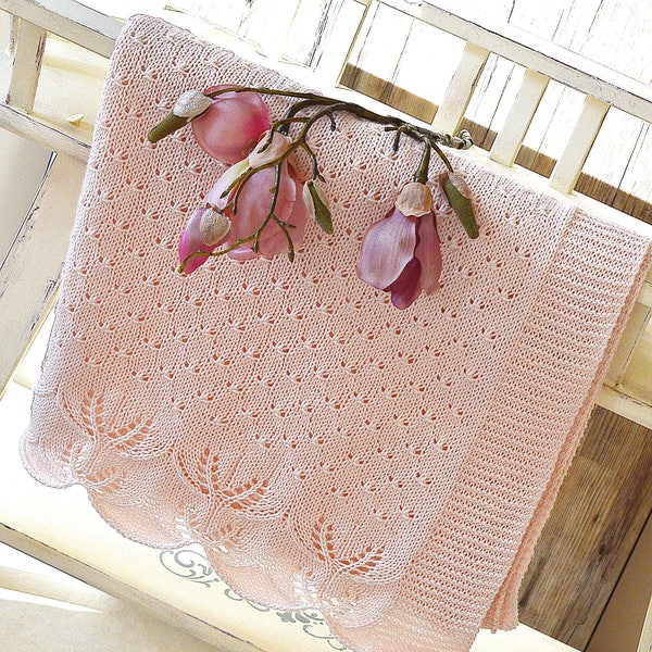 KNITTING PATTERN-Butterfly Kisses Baby Blanket - P119