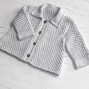 KNITTING PATTERN-Baby Honeycomb Jacket P059