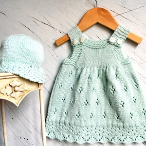 KNITTING PATTERN-Sun dress with matching hat - P078