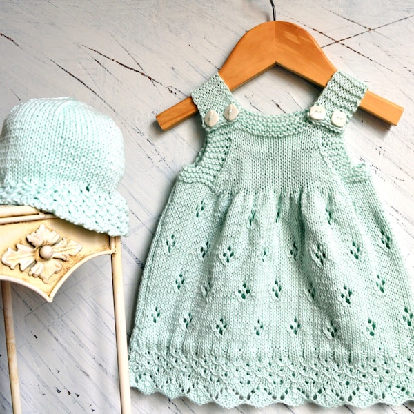 KNITTING PATTERN-Sun dress with matching hat - P078