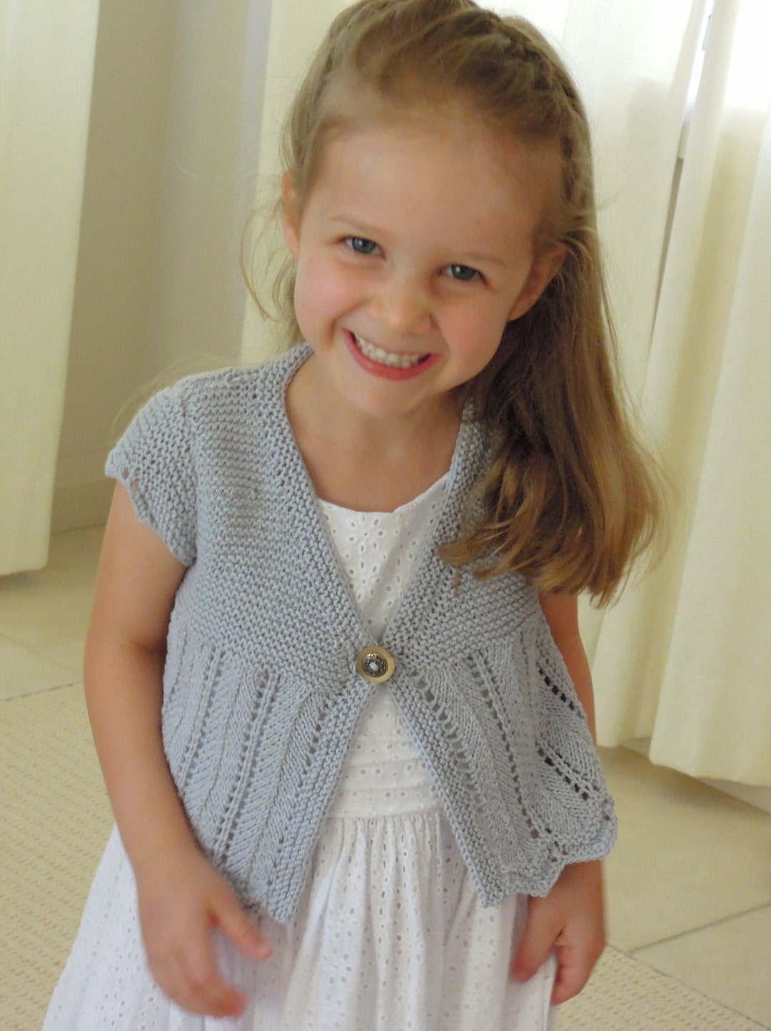KNITTING Pattern girls Bolero Shrug Summer Top P036 Etsy Canada