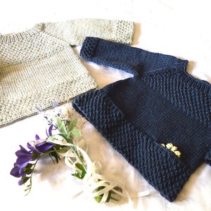 KNITTING PATTERN-Bundle and save Silver Gum top down sweater & Poppet Tunic P137 and P141 image 4
