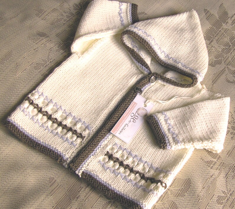 KNITTING Patternbaby Jacket With Optional Hood P007 Etsy New Zealand