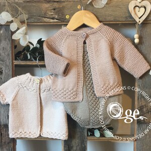 PDF Knitting Pattern, Daisy Embroidered Cardigan for Baby and ...