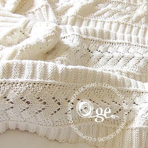 KNITTING PATTERN-Baby Blanket - beautiful heirloom quality P023