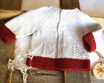 KNITTING PATTERN-'Fir Christmas' cardigan - P138