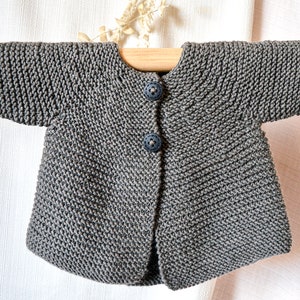 KNITTING Pattern-garter Stitch Jacket With Back Pleat and Cable Hat ...