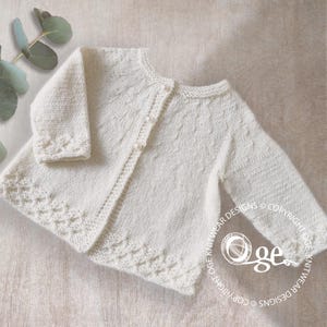 KNITTING PATTERN-Angelus Cardigan and Matching Hat – P190