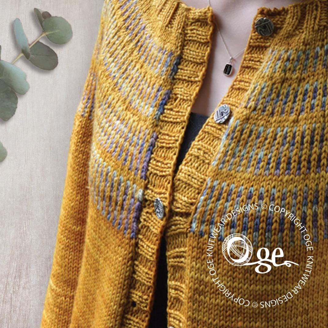 ROAR GANS】border knit 3G Links Multi-Border Knit Sweater