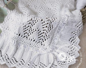 KNITTING PATTERN-Baby blanket, sure to become an heirloom P010