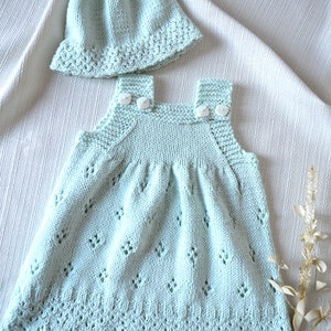 KNITTING PATTERN-Sun dress with matching hat - P078