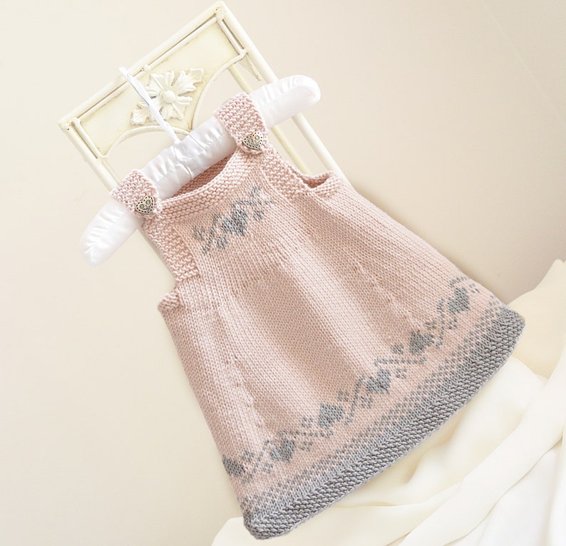 KNITTING PATTERN-Luv U Forever Pinafore Dress P090 image 6