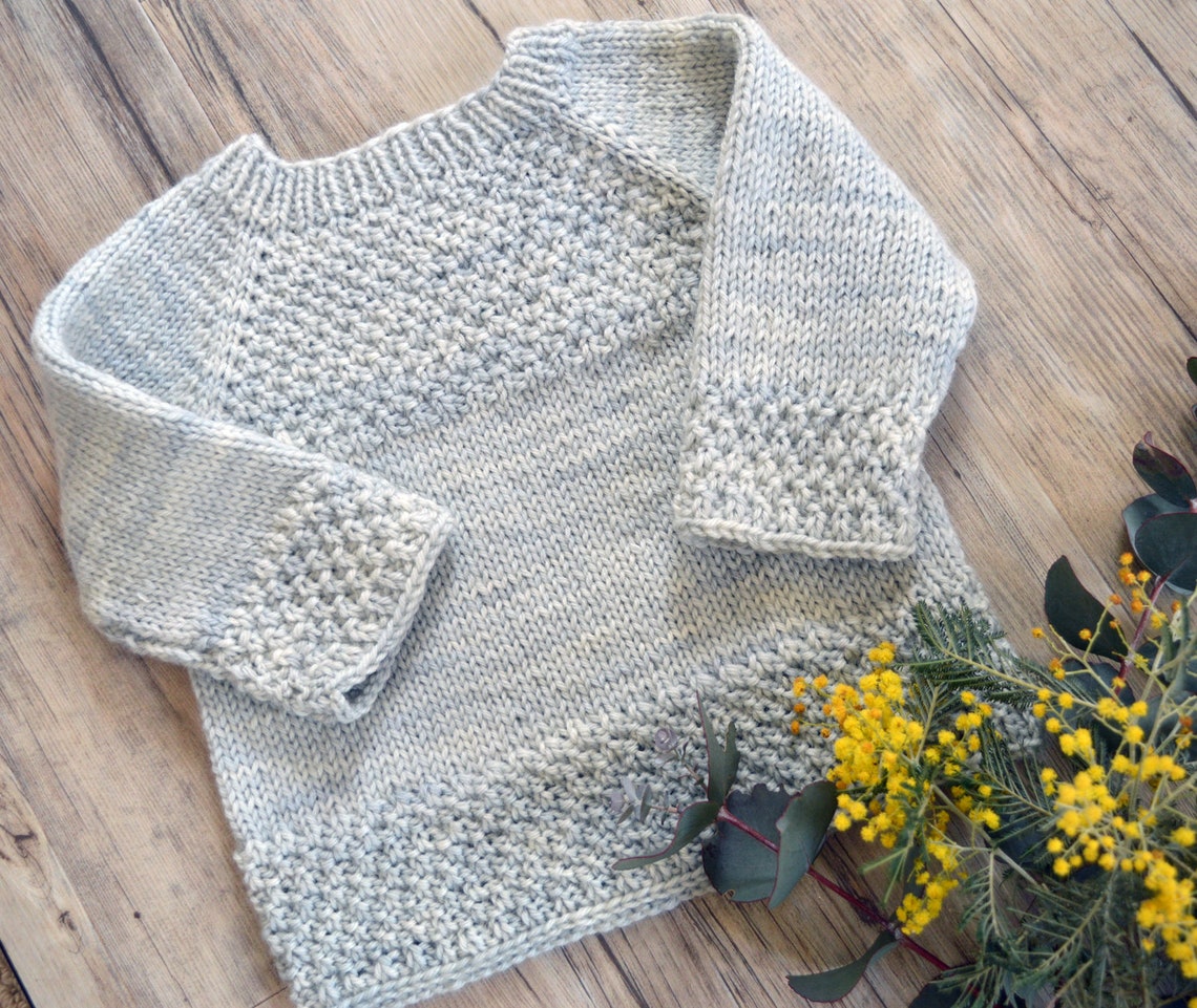 KNITTING Pattern-silver Gum Top Down Sweater P137 - Etsy UK