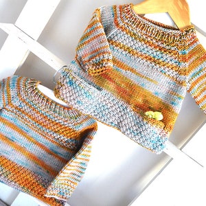 KNITTING PATTERN-Bundle and save Silver Gum top down sweater & Poppet Tunic P137 and P141 image 2