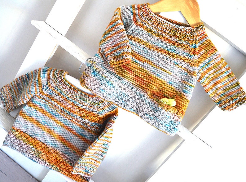 KNITTING PATTERN-Bundle and save Silver Gum top down sweater & Poppet Tunic P137 and P141 image 2