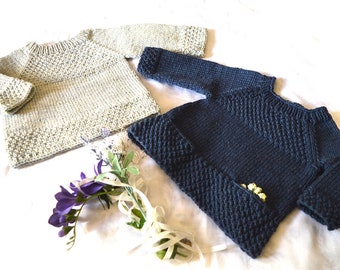 KNITTING PATTERN-Bundle and save!!! Silver Gum top down sweater & Poppet Tunic - P137 and P141