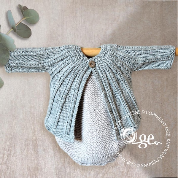 KNITTING PATTERN-Seamless Top Down Cardigan plus Romper - P094