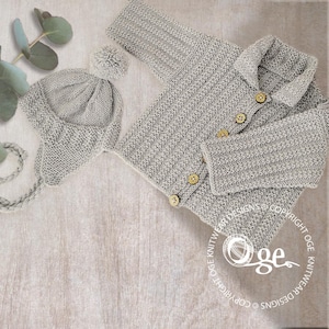 KNITTING PATTERN-Baby Pilot Jacket & Matching Hat - P131