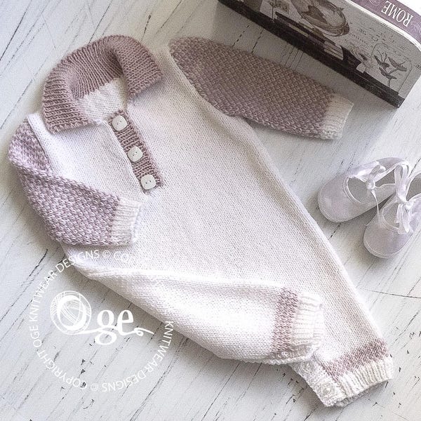 KNITTING PATTERN-Baby Romper - P075