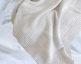 KNITTING PATTERN-Textured blanket and cuddly rabbit - P110