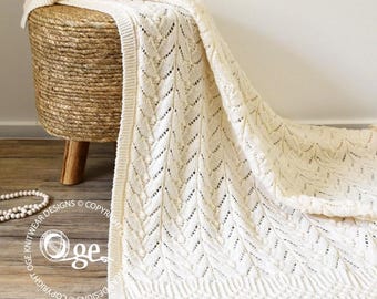 KNITTING PATTERN-Cathedral Heirloom Blanket - P069