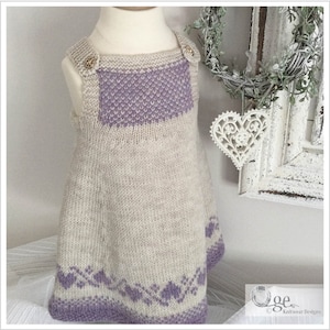 KNITTING PATTERN-Luv U Forever Pinafore Dress P090 image 2