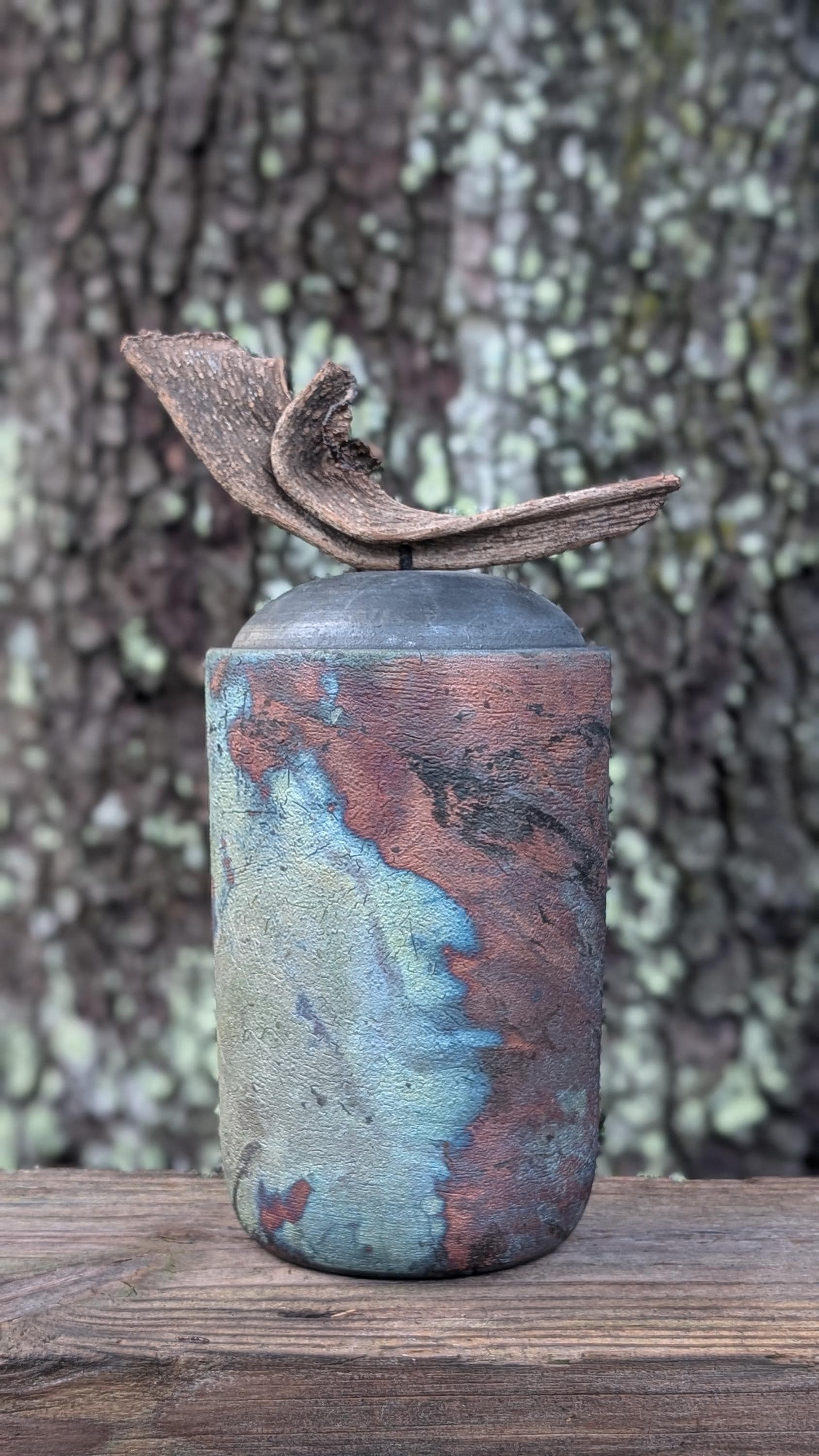 Raku Pottery Vase With Lid - Etsy Raku Pottery Vase With Lid - Etsy