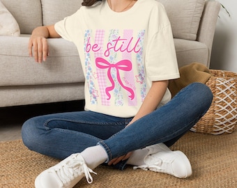 Be Still floral bow T-Shirt |