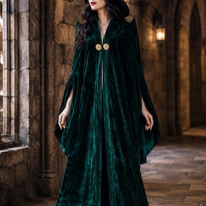 bottle green dress robes Professor Mcgonagall emerald green satin robe
