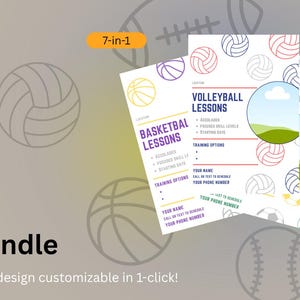 7-in-1 Sports Lessons Flyer Bundle | Canva Template (Digital Download)