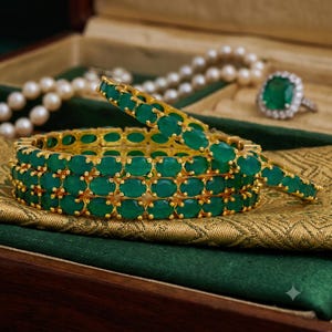 Gold-Plated CZ Stone Bangles Set: Traditional Indian Bridal Jewelry, Bollywood Style Accessories