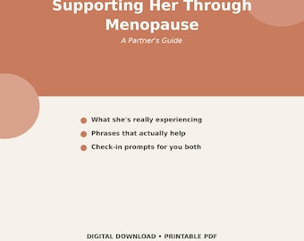 Apoiando sua parceira durante a menopausa | Guia do parceiro para entender e ajudar | Download digital em PDF